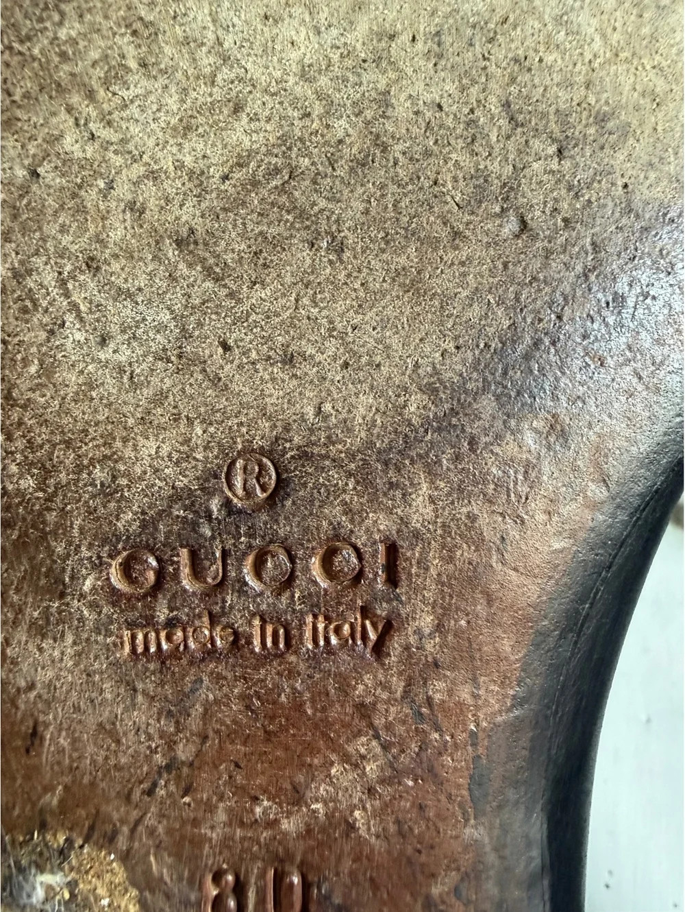 Gucci Men's Black Leather Horsebit Loafers Size 8D